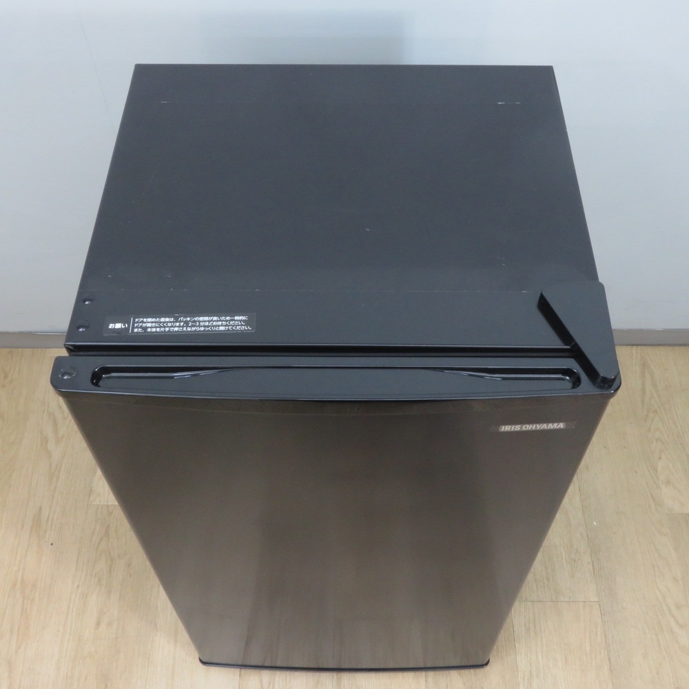 中古】アイリスオーヤマ 冷蔵庫 IRJD-9A-B ブラック 冷凍 右開き 93L