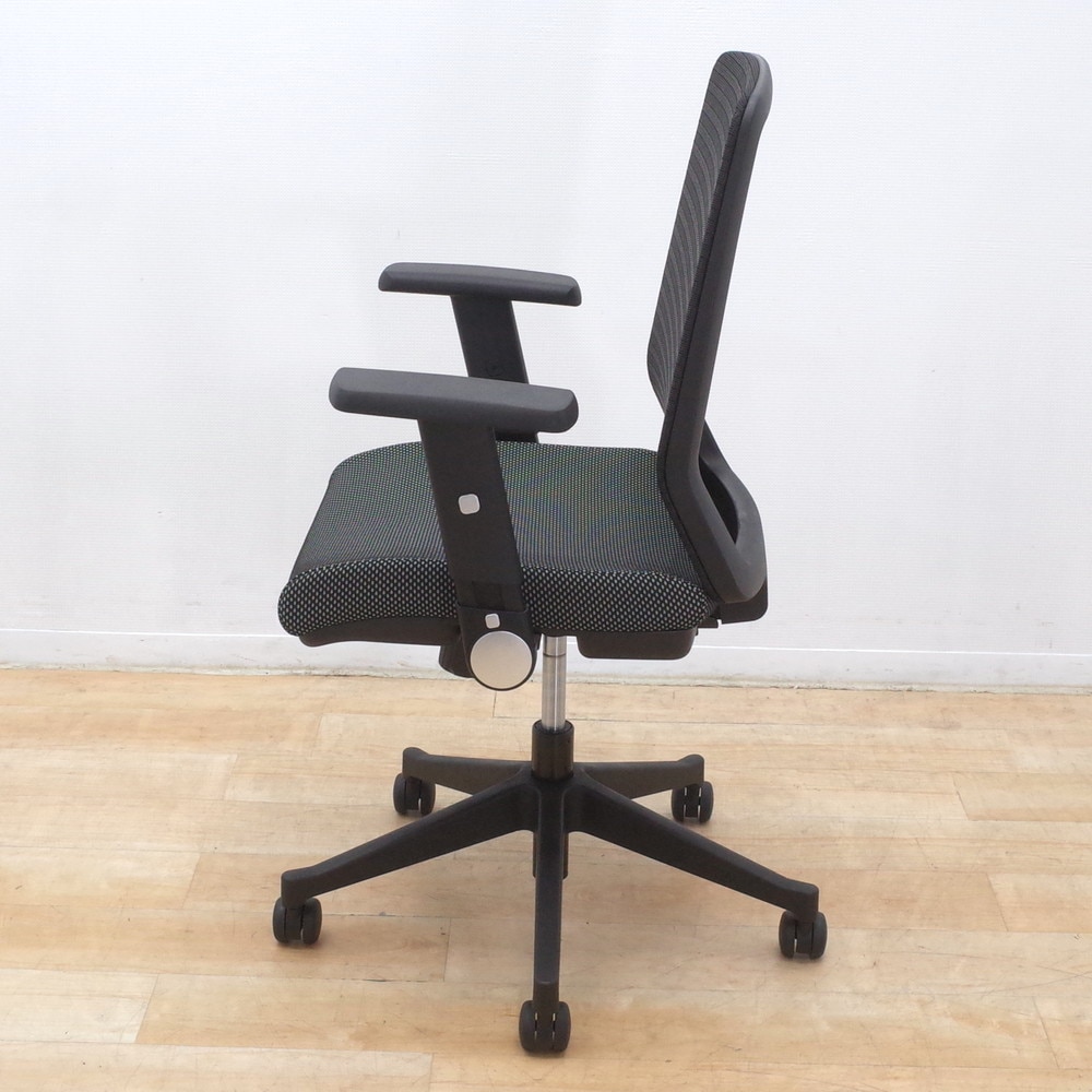 OAチェア JG41481BK コイズミファニテック 座面昇降 肘掛け付き 肘高さ