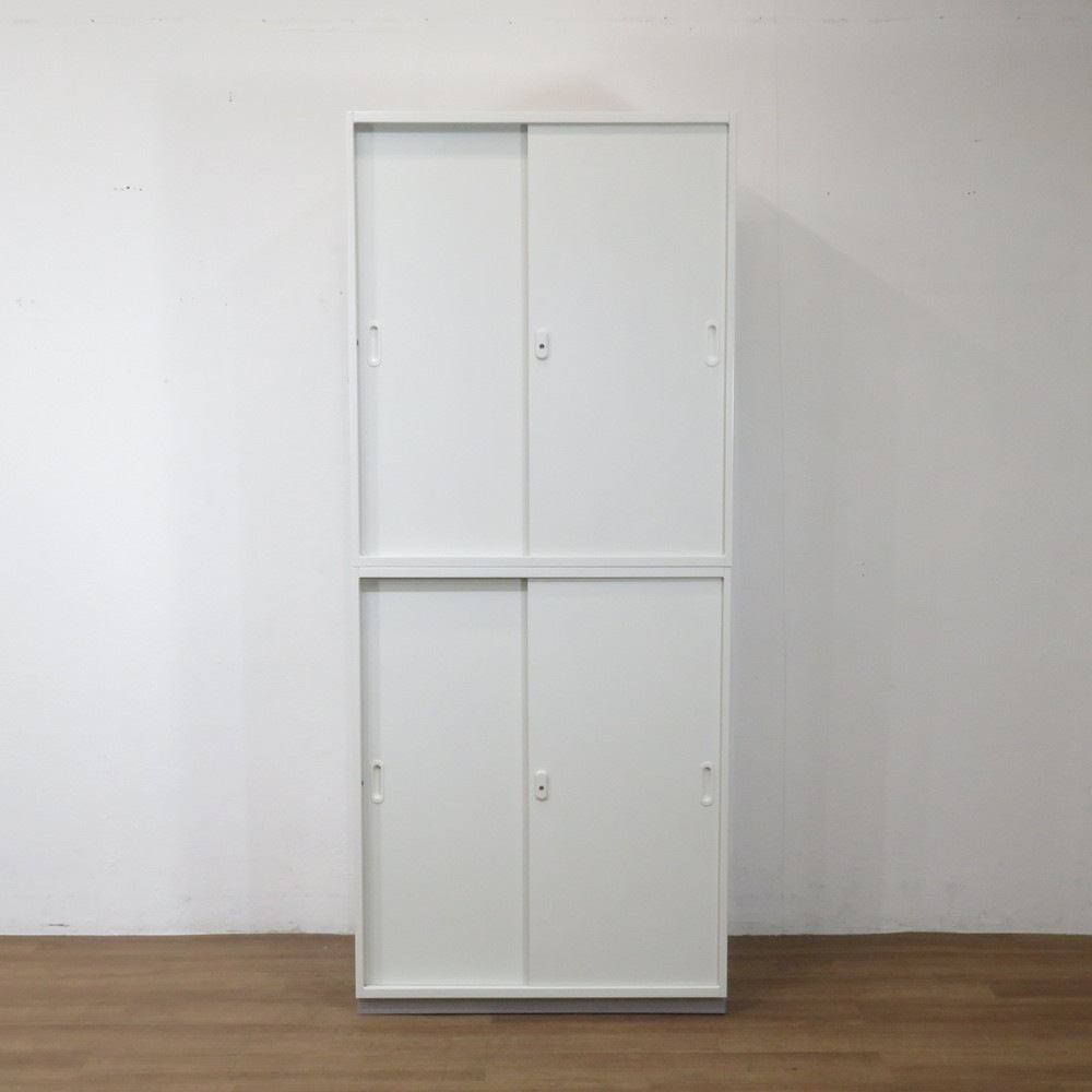 中古】プラス 上下書庫セット(引違い) L5-105S W4 ホワイト W900 D450 