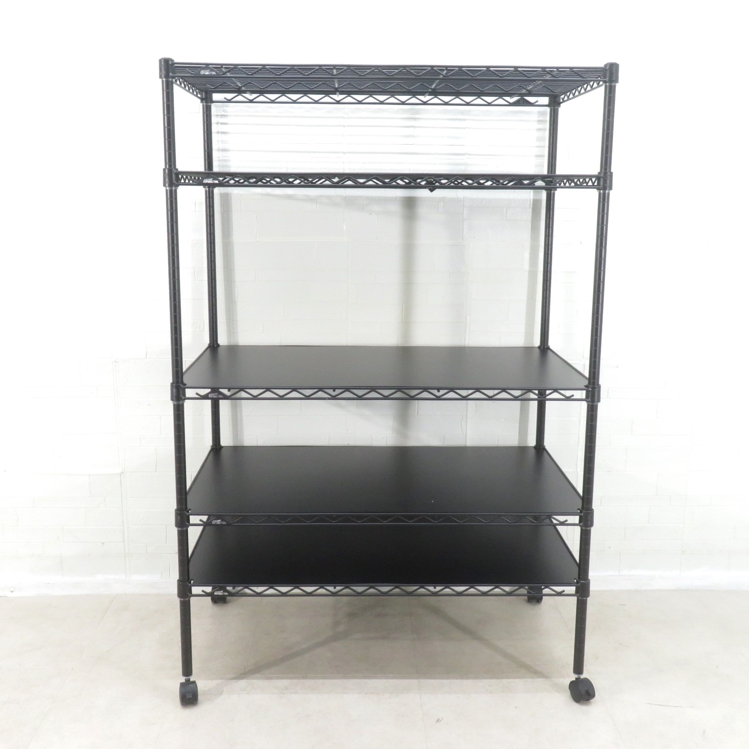  ERECTA ブラック　スチールラック エレクターのスチールラック｜ベーシックシリーズ ワイヤー