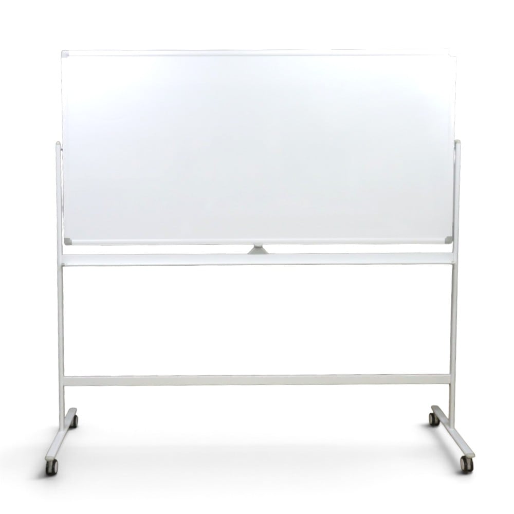 中古】自立式ホワイトボード ホワイト 盤面W1800×H900 大型 両面活用