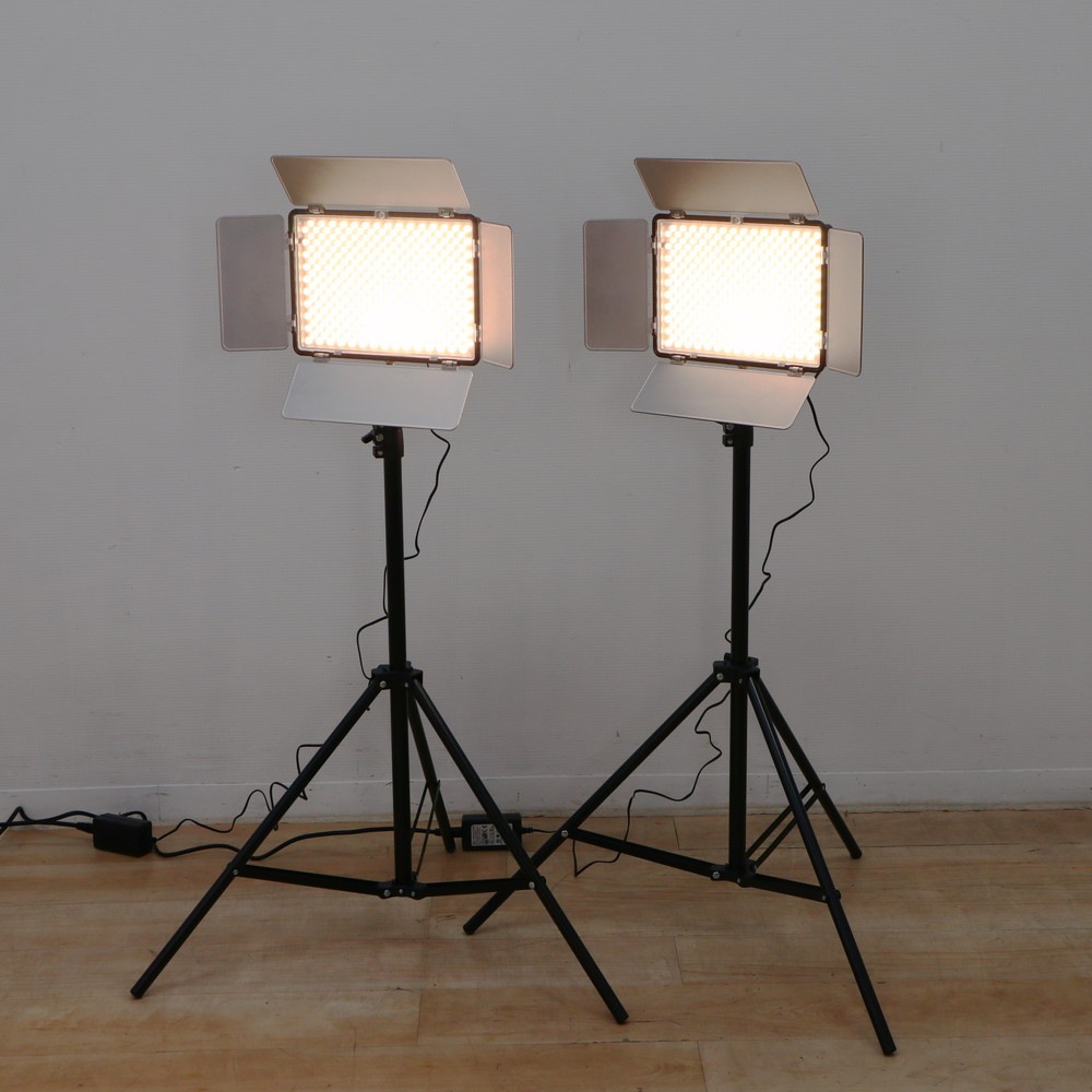中古】撮影器具 SAMTIAN TL-600AS LEDライト2灯・SLIK GX-m 7500 VIDEO