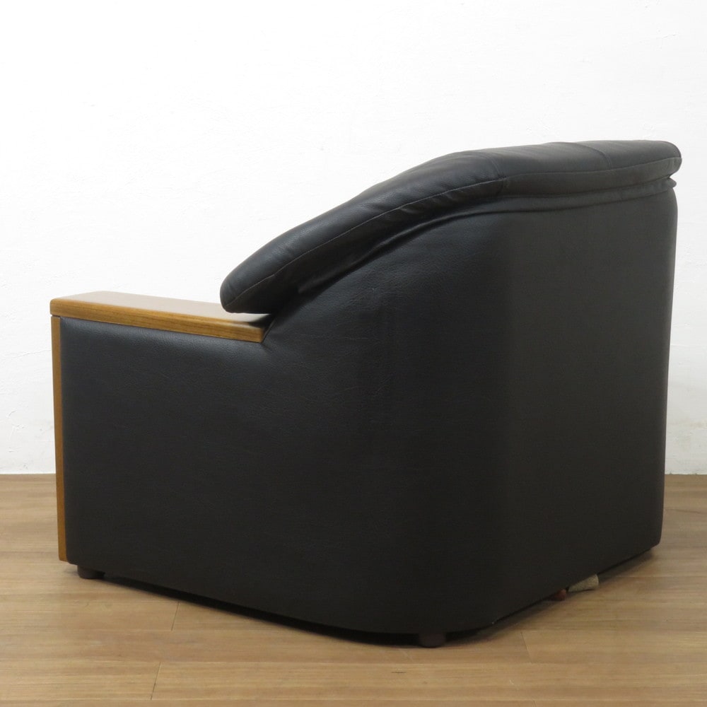 中古】カリモク 応接ソファ4点セット ブラック テーブル ソファセット