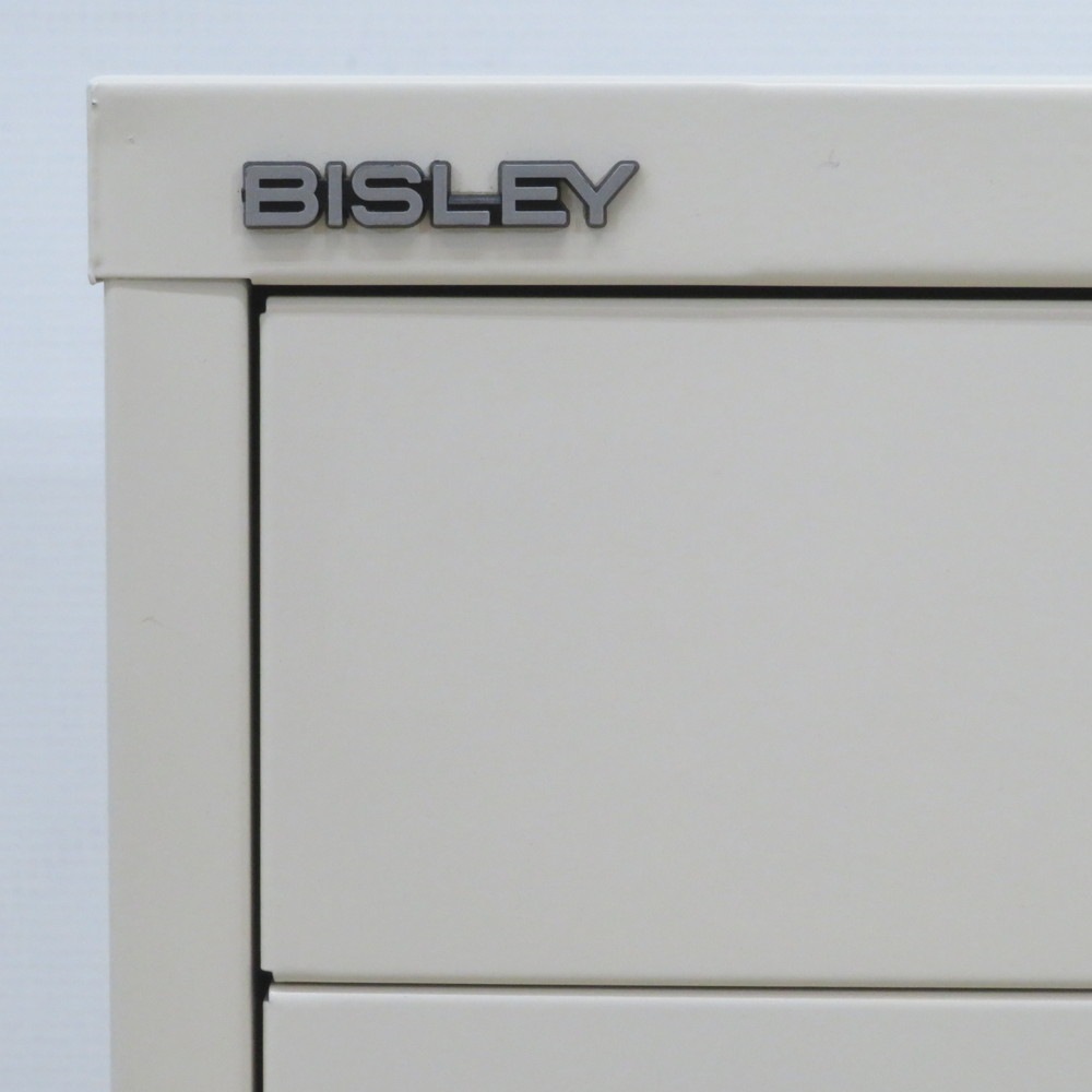 中古】BISLEY ビスレー ベーシック ホワイト 4段キャビネット 鍵有り
