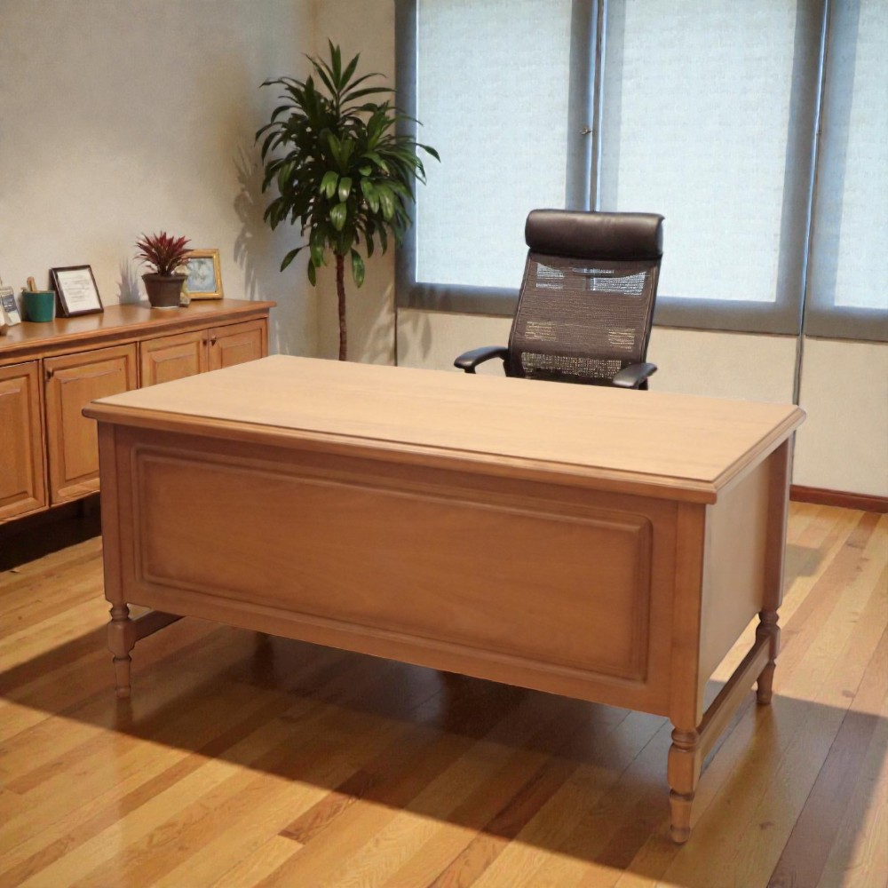 IDC大塚家具 役員デスク ウッド W1510 D810 H760 両袖机 天然木