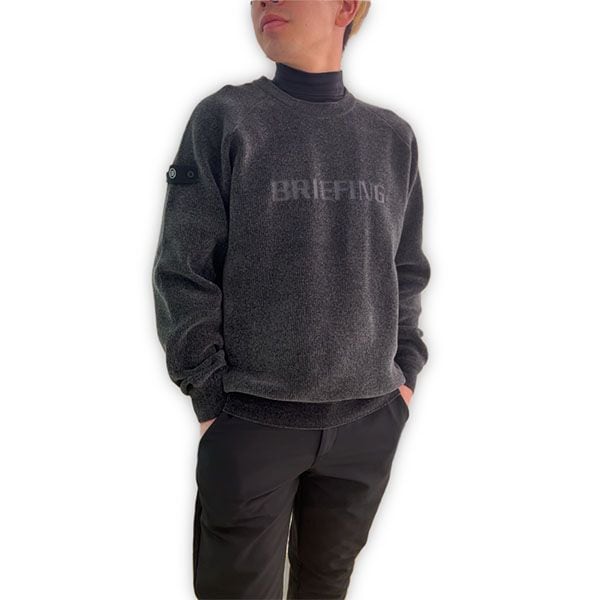 BRIEFING(֥꡼ե) MENS MOLE YARN LOGO CREWNECK KNIT 2025߿