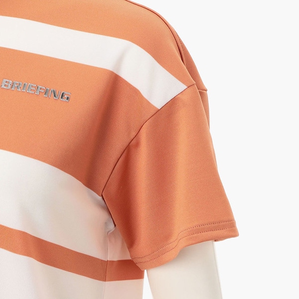 SALE]BRIEFING(ブリーフィング) WOMEN'S PANEL STRIPE HIGHNECK