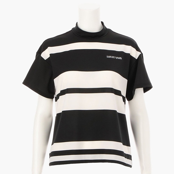 SALE]BRIEFING(ブリーフィング) WOMEN'S PANEL STRIPE HIGHNECK