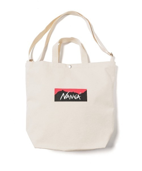 NANGA LOGO CANVAS TOTE  2 WAY BAG