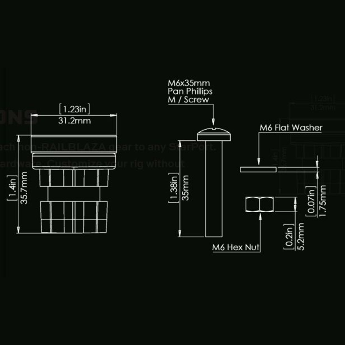 レイルブレイザ・アタッチメントアダプター 1個 / Adaptor Kit