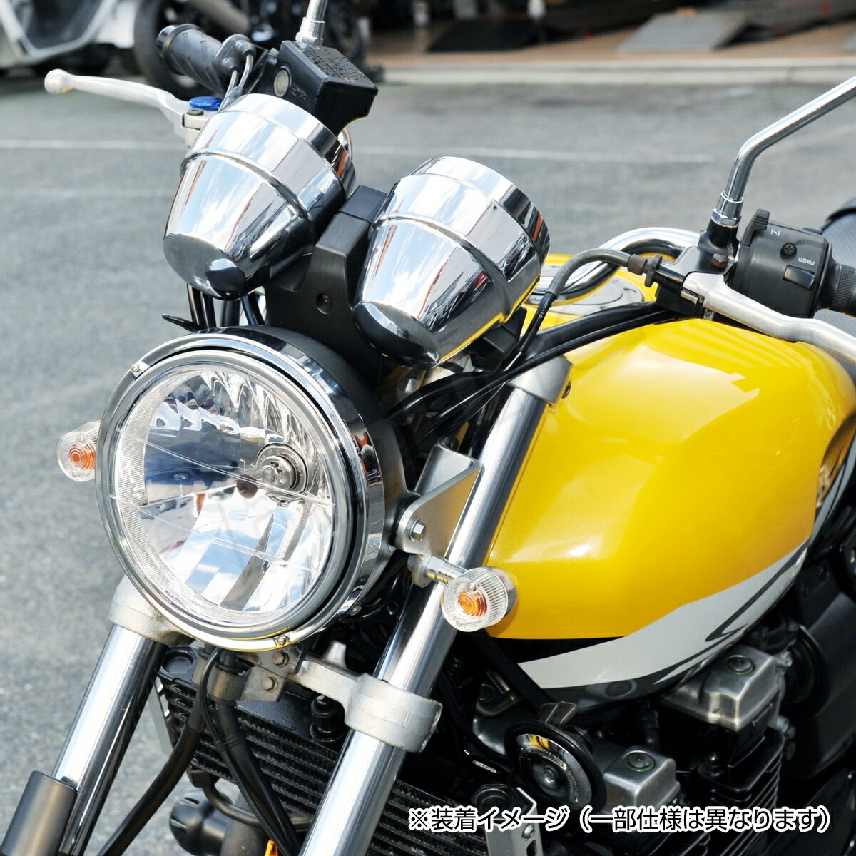 BigOne 車検対応 ポジションランプ付き SR400 XJ650 TX750 SRX600 XS650SP SRX400 SR500 ジールZEAL SRV250S ヘッドライト クリアレンズ