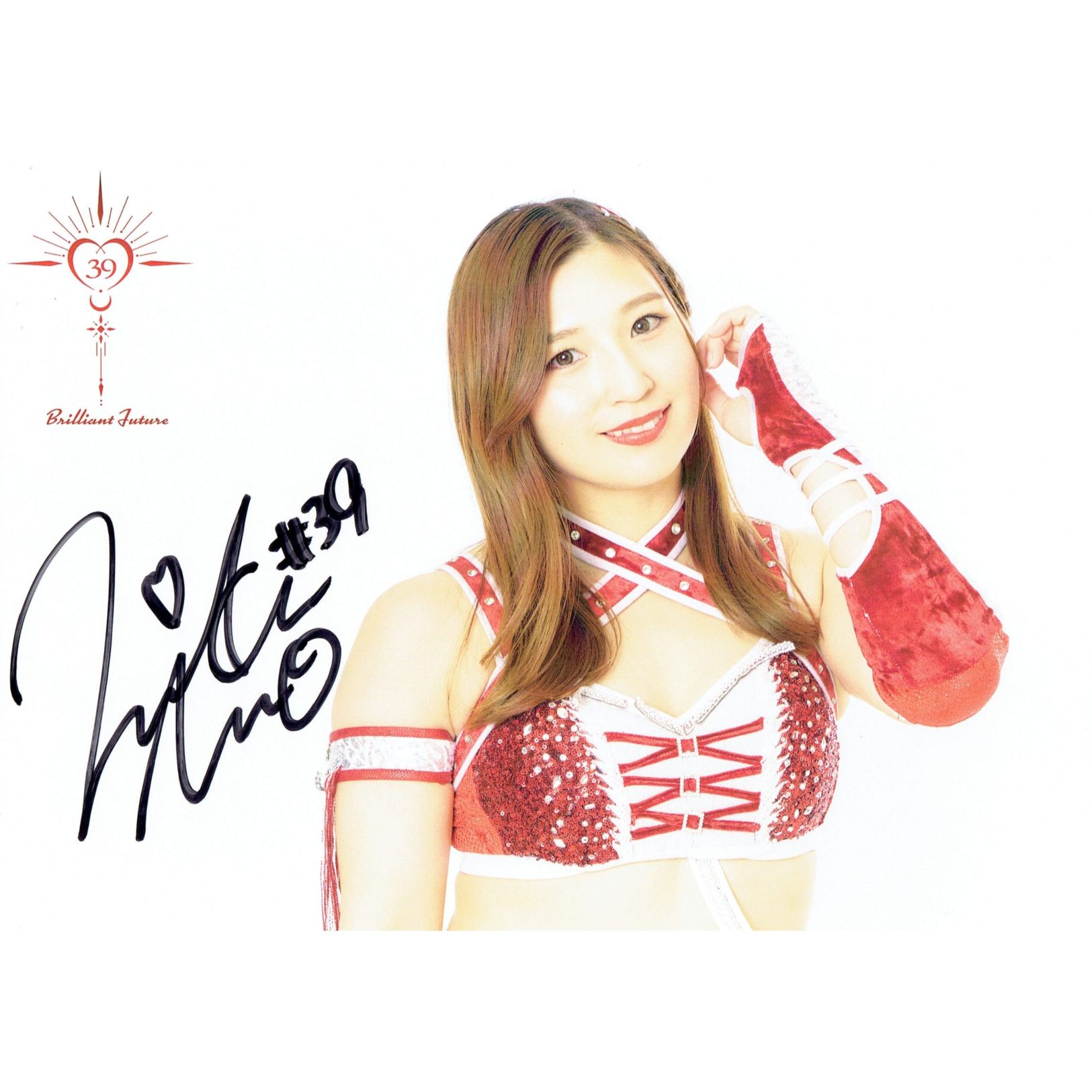 青野未来 マリーゴールド 直筆サイン入りカード 女子プロレス マリーゴールド 直筆サイン入りポートレート 青野