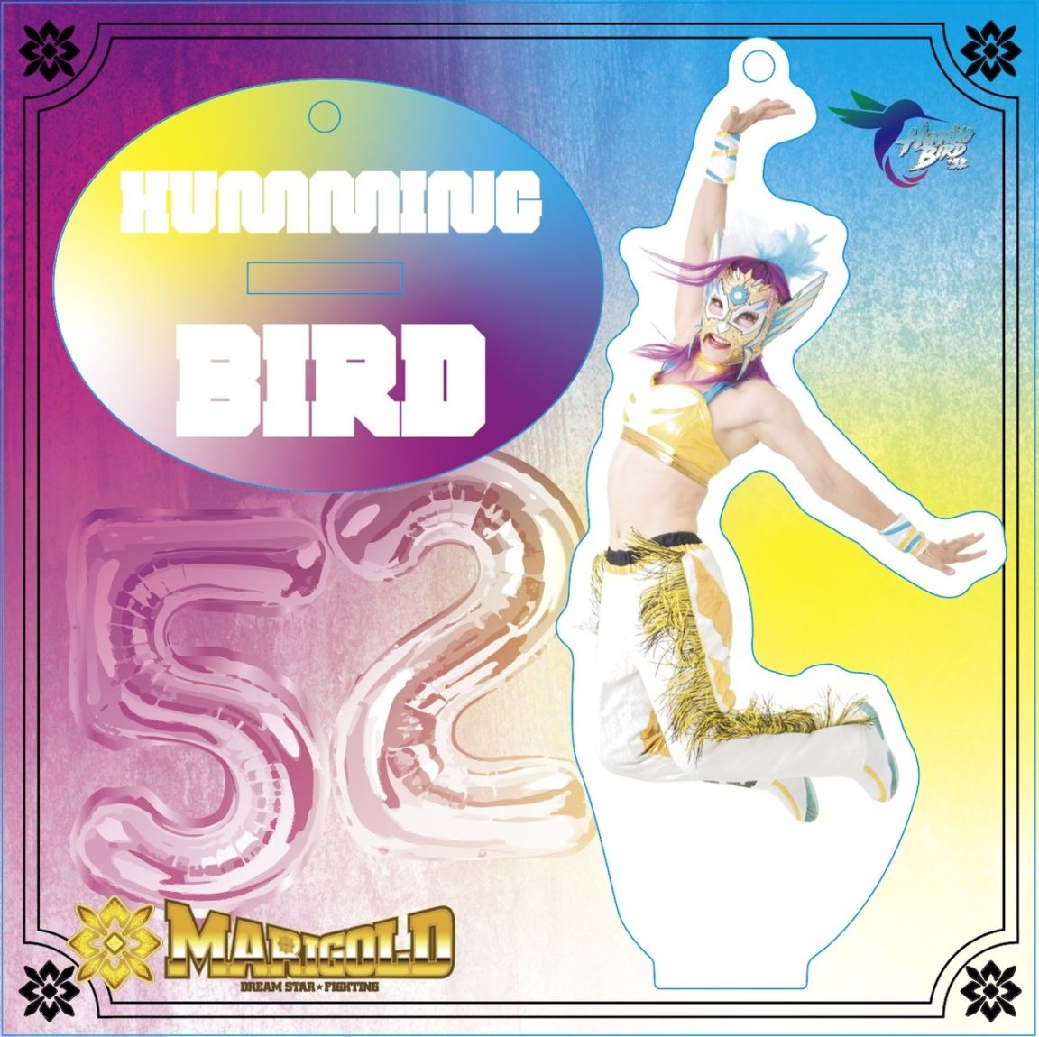 ハミングバード #52 マリーゴールド アクリルキーチェーン s2