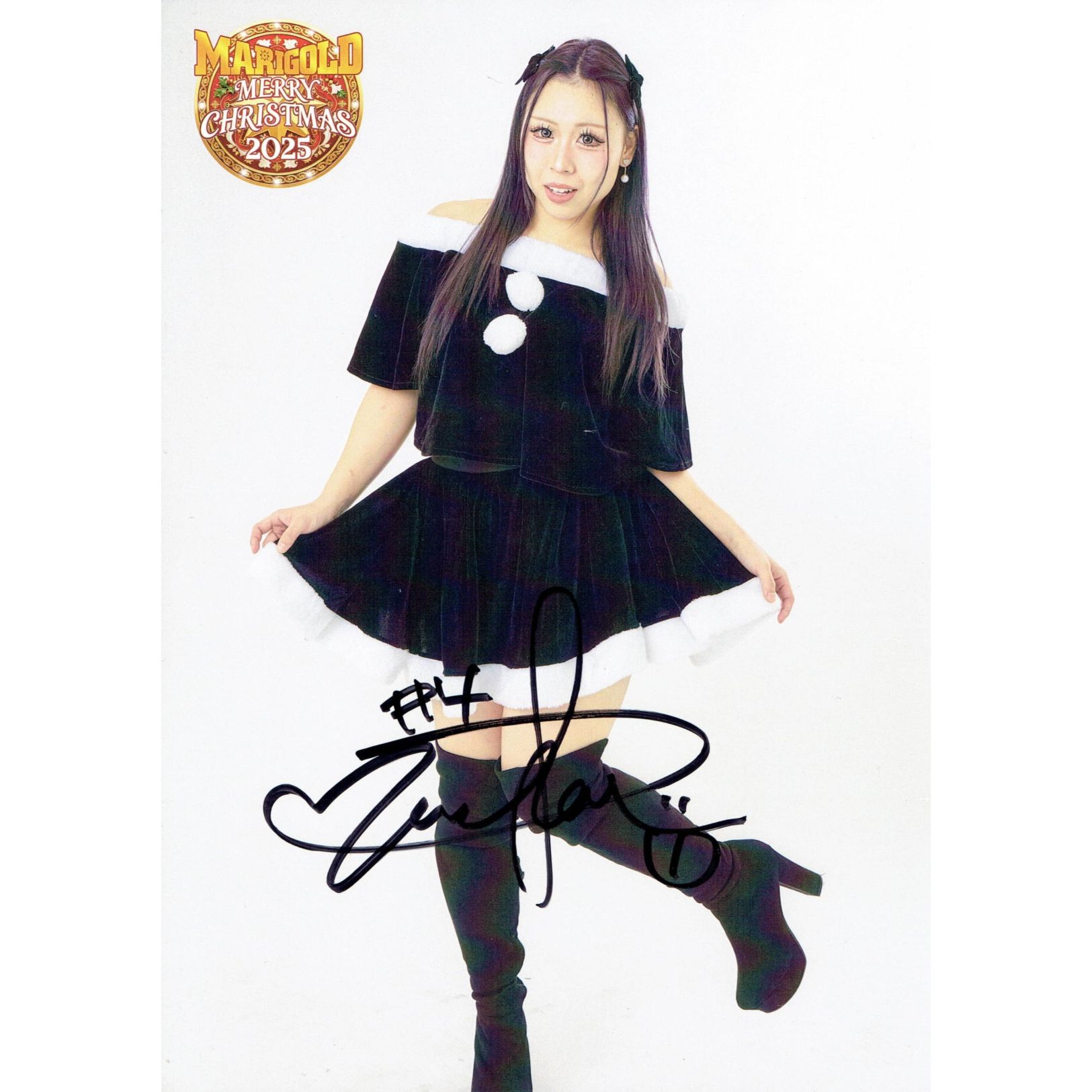 山﨑裕花 #4 マリーゴールド ポートレート 直筆サイン入り 2025