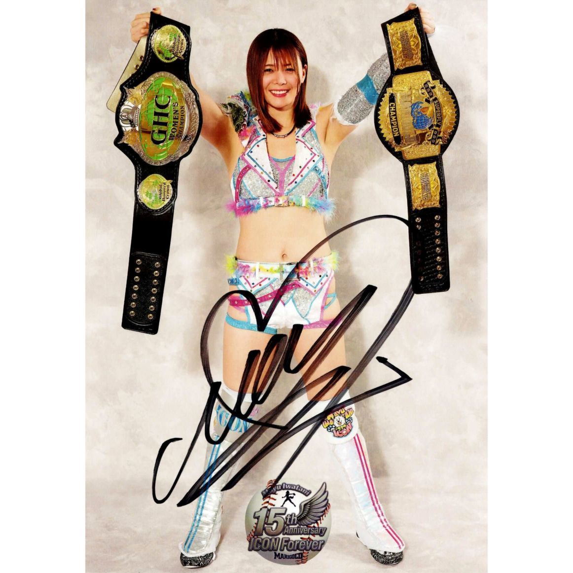 岩谷麻優 #219 マリーゴールド ポートレート 直筆サイン入り ベルト 15