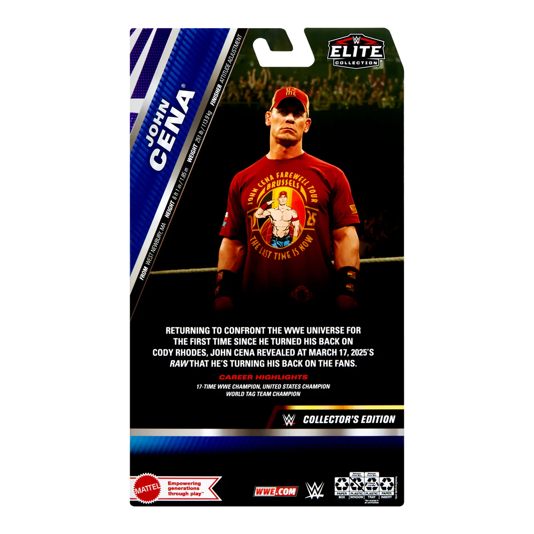 予約】ジョン・シナ WWE フィギュア エリート 120 ブリュッセル | WWE