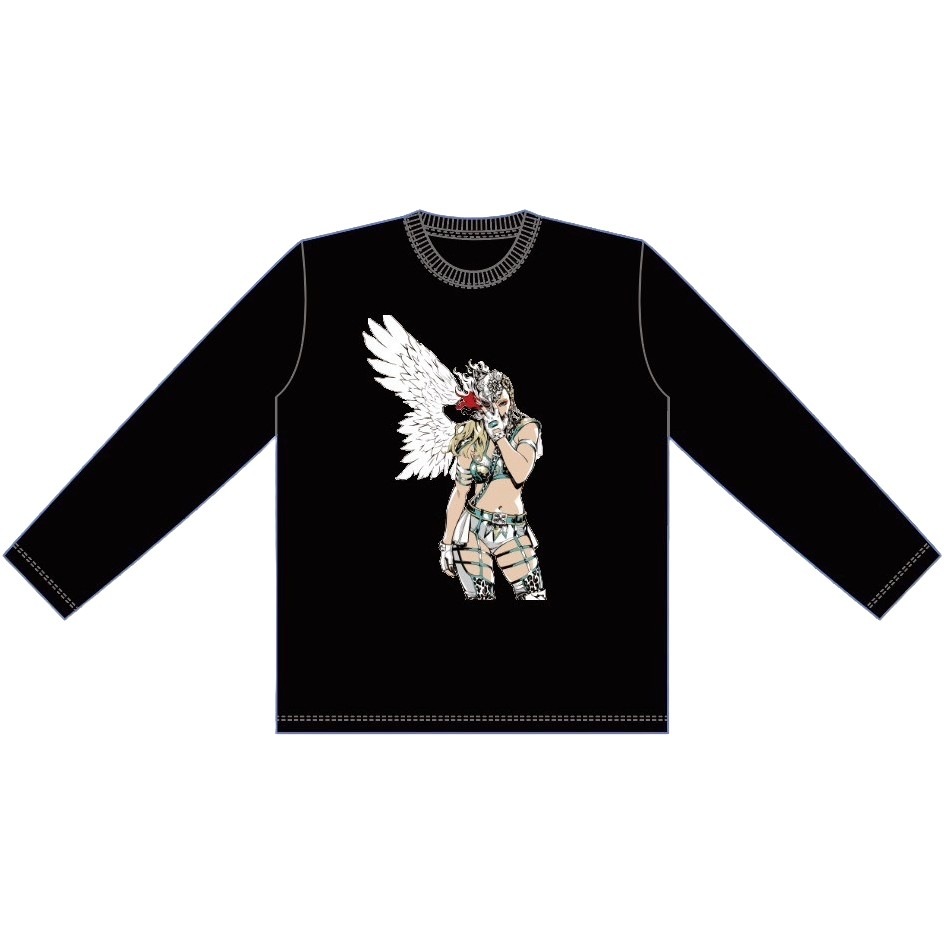 【再入荷】ビクトリア弓月 イラスト 長袖Tシャツ (L/XL)