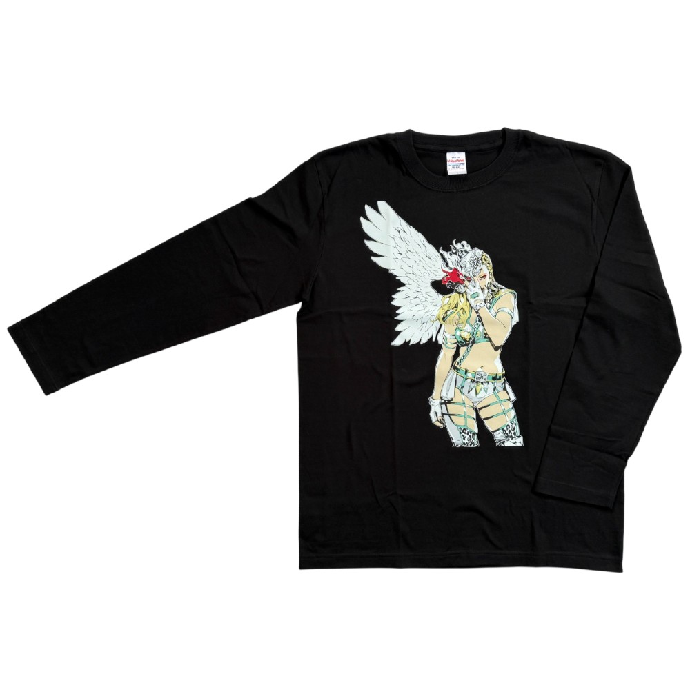 【再入荷】ビクトリア弓月 イラスト 長袖Tシャツ (L/XL)