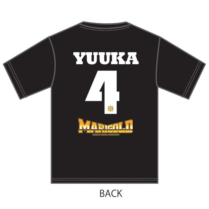 山﨑裕花 #4 マリーゴールド 背番号 Tシャツ (XL)