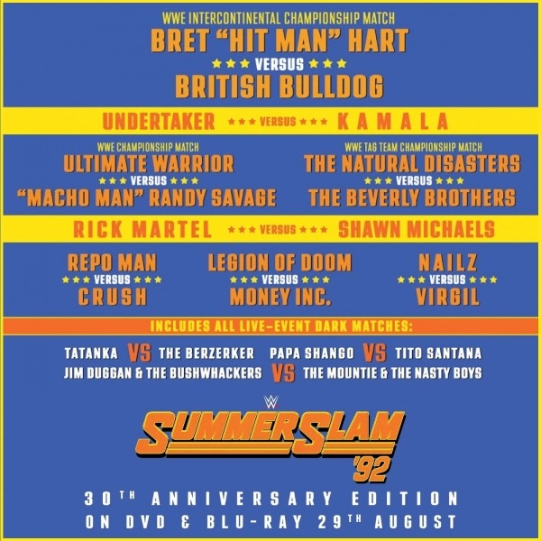 WWE サマースラム 1992 ブルーレイ (欧州版)