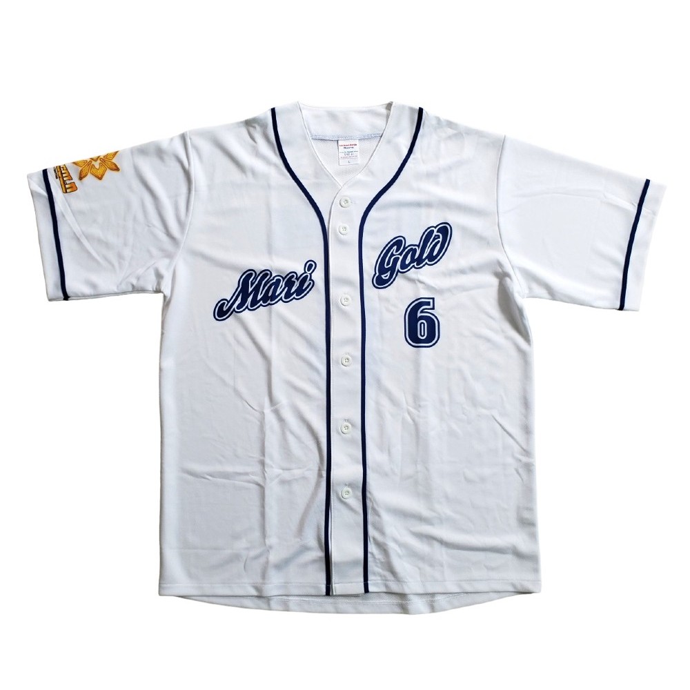 田中きずな #6 マリーゴールド ベースボールシャツ (XL)