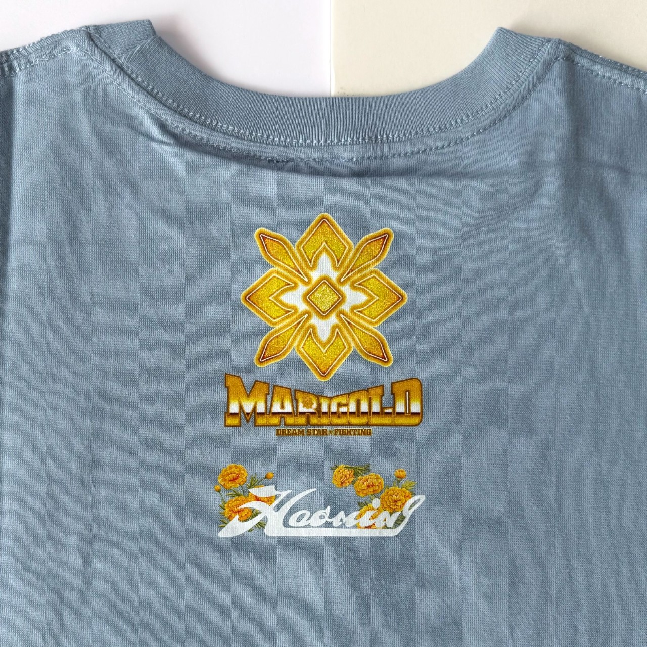 マリーゴールド & ハオミン コラボ長袖Tシャツ アシッドブルー