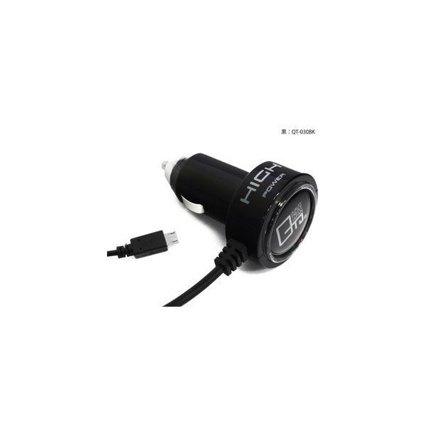 �ֺ��ѽ��Ŵ� �ޥ�����USB�����֥�1m ���֥�å��б� 2A�ϥ��ѥDC Charger QT-030BK (�֥�å�)