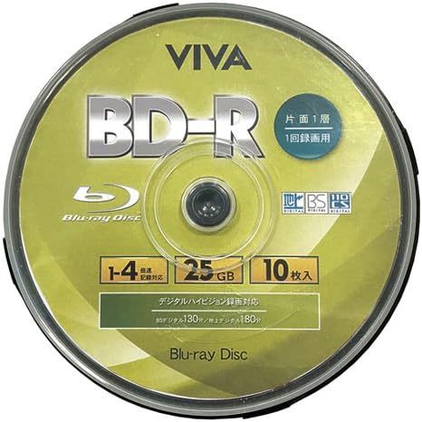 BD-R ǡǥϥӥϿб 25GB 10 1-4® VR4-10P ԥɥ ۥ磻ȥ磻ɥץ󥿥֥