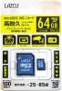 LAZOS ���ѵ� 64GB microSD������ class10 �ɿ� �����ŵ� ��X�� �Ѿ׷� L-64MSD10W-U3V10