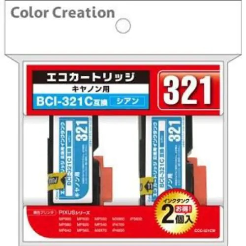 Color Creation ���������ȥ�å� 2�ĥѥå� ������ BCI-321C�ߴ� CCC-321CW