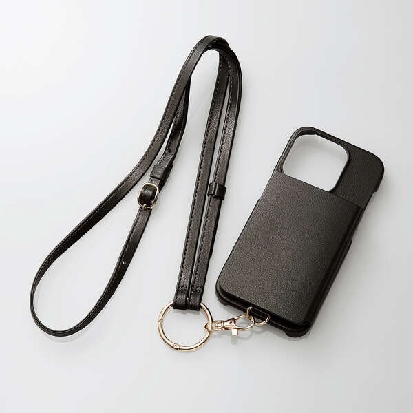 ELECOM iPhone 15 Pro �����ץ󥽥եȥ쥶�������� PM-A23CPLOSSBK