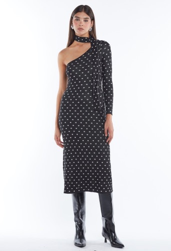 Capittana ꥾ȥ 2025 NatalieLongSleevePolkaDotsBlackDress