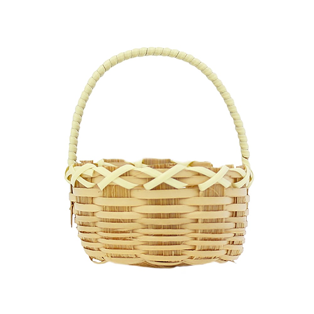 ミニチュア　まるカゴ　持ち手付き ミニチュア まるカゴ 持ち手付き