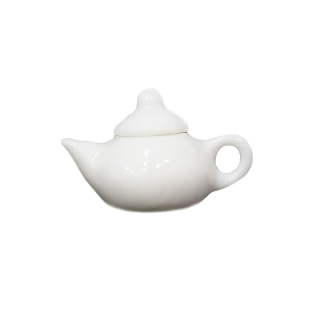 陶器ティーポット 白小