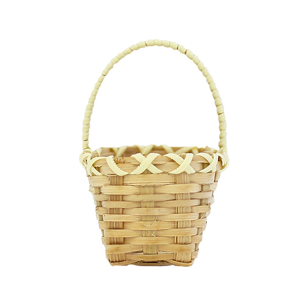 ビリー☘️ミニチュア☘️フラワーバスケット ドールハウス 手付きバスケット横長 | ミニチュアパーツ | ビリーの手作り