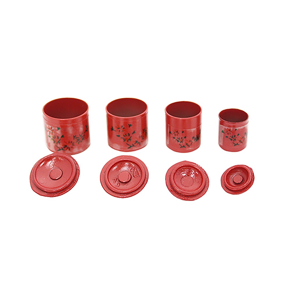 赤いキャニスター | ミニチュアパーツ | ビリーの手作りドールハウス