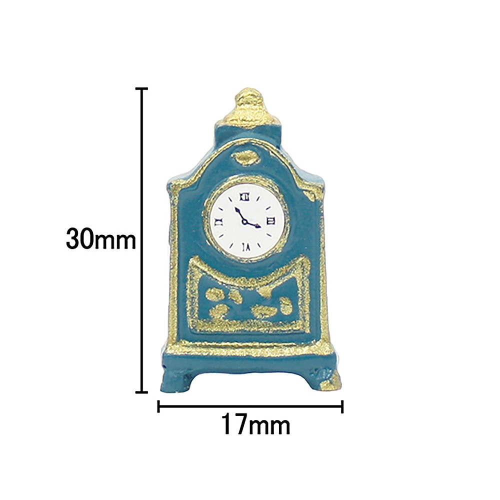 置時計(青) | ミニチュアパーツ | ビリーの手作りドールハウスキットと