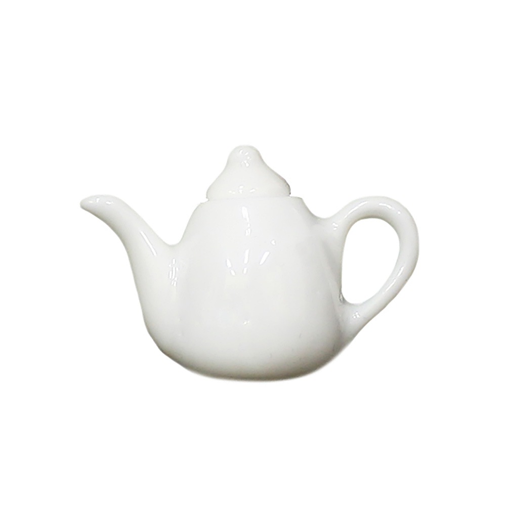 陶器ティーポット 白大