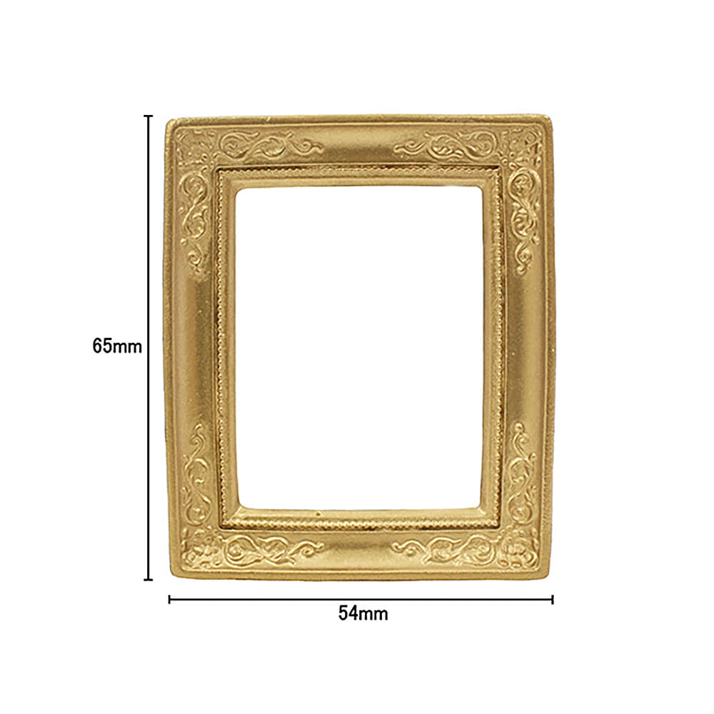 ゴールドフレームM | ミニチュアパーツ | ビリーの手作りドールハウス