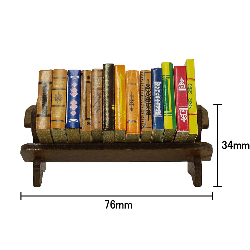 棚付き本 | ミニチュアパーツ | ビリーの手作りドールハウスキットと