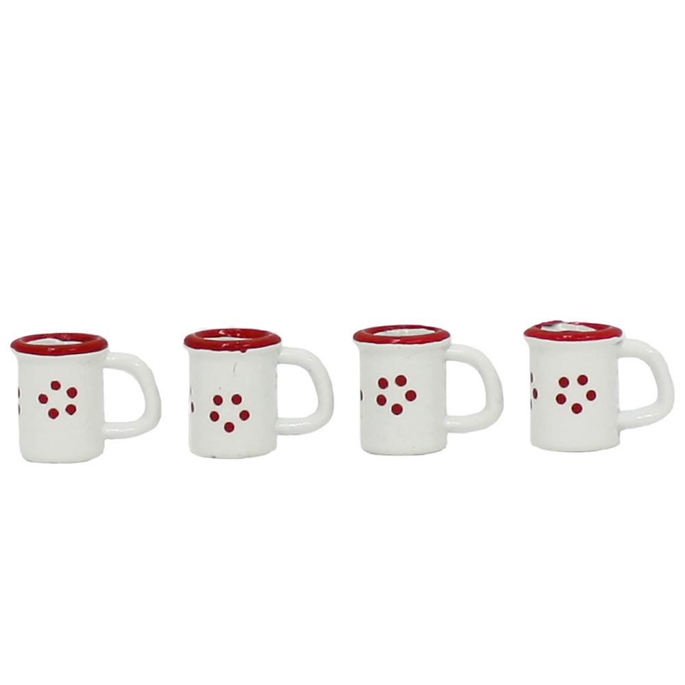 ホーローカップ　赤４個