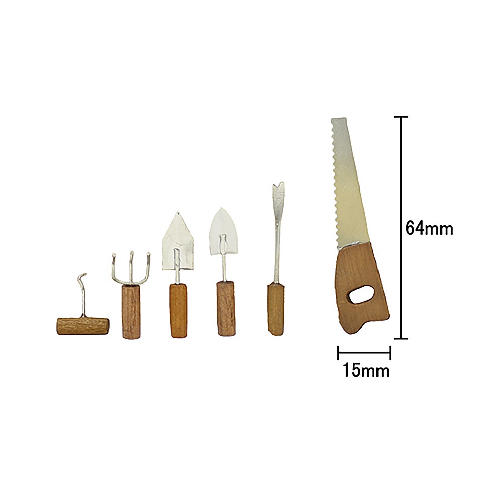 大工道具6点セット | ミニチュアパーツ | ビリーの手作りドールハウス