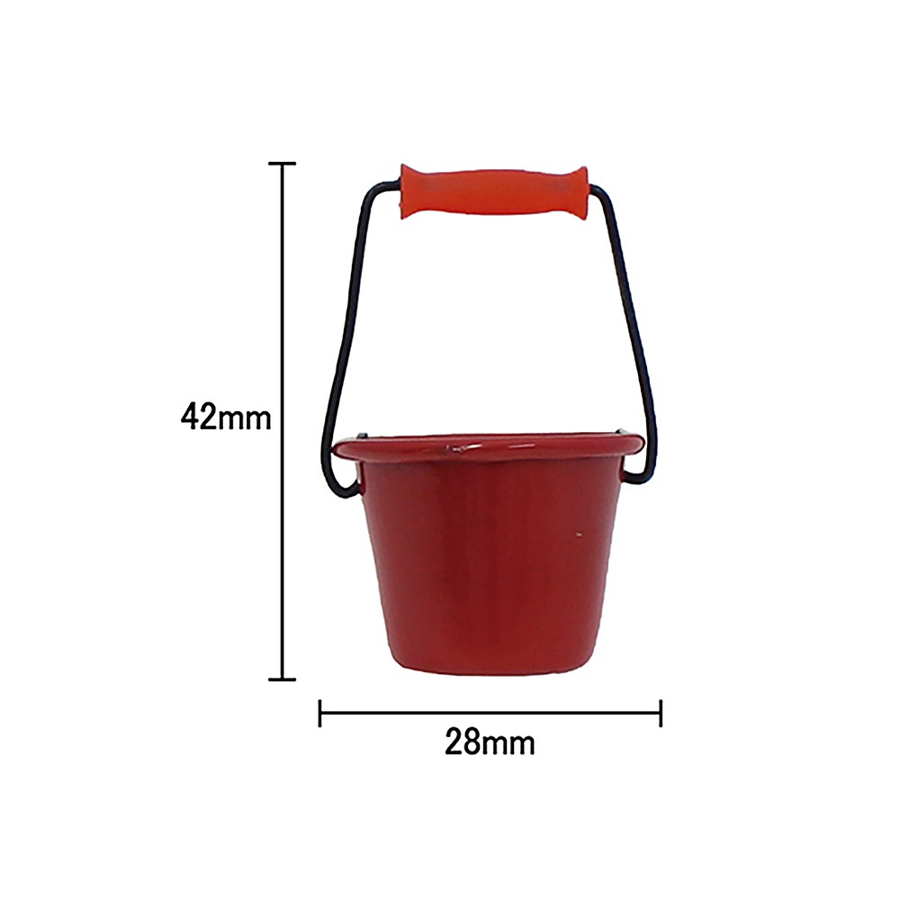 赤いバケツ | ミニチュアパーツ | ビリーの手作りドールハウスキットと