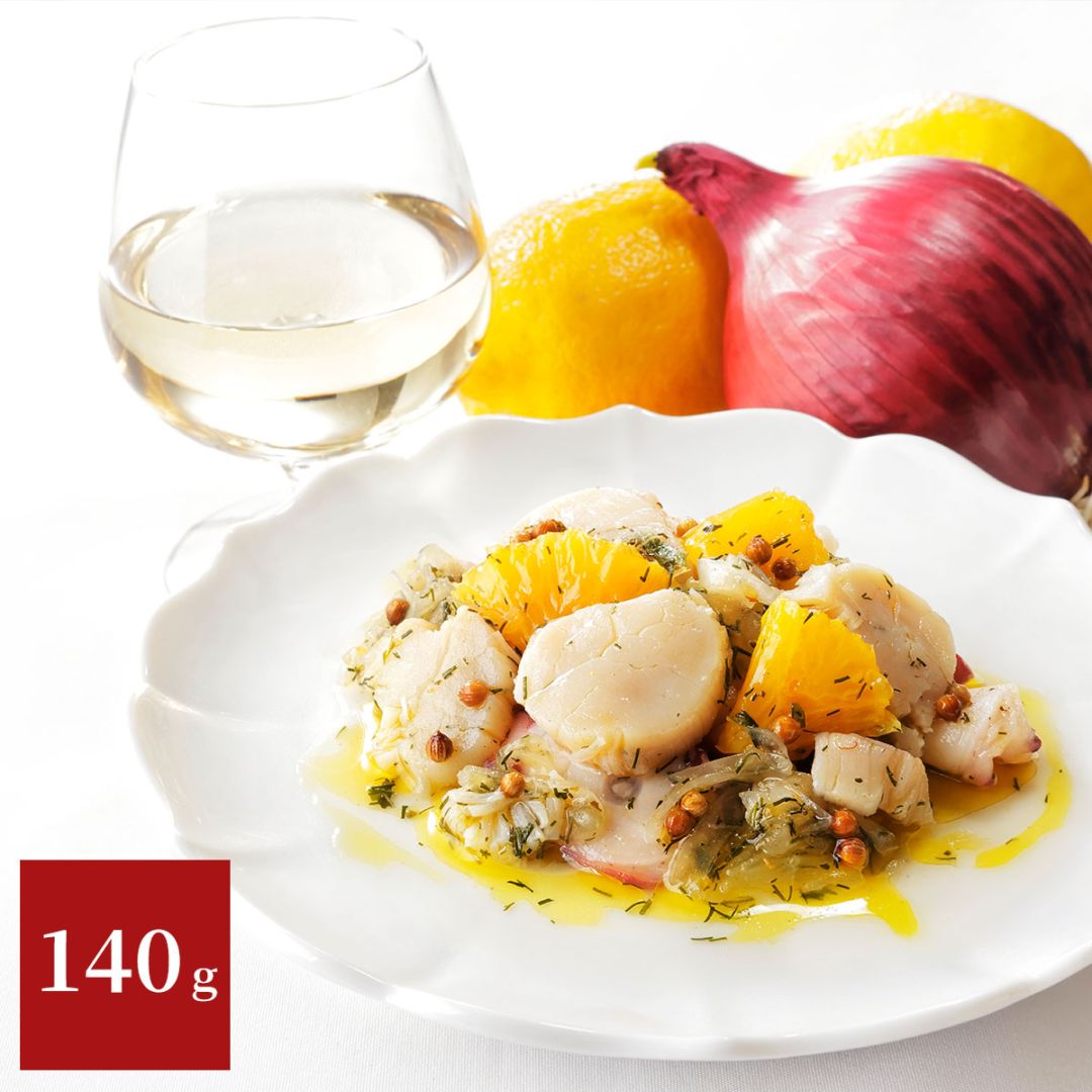 北海道産活ホタテ使用　白ワインにあう北の生マリネ140g　北海道名物飯寿司の名店 中井英策商店 から産地直送