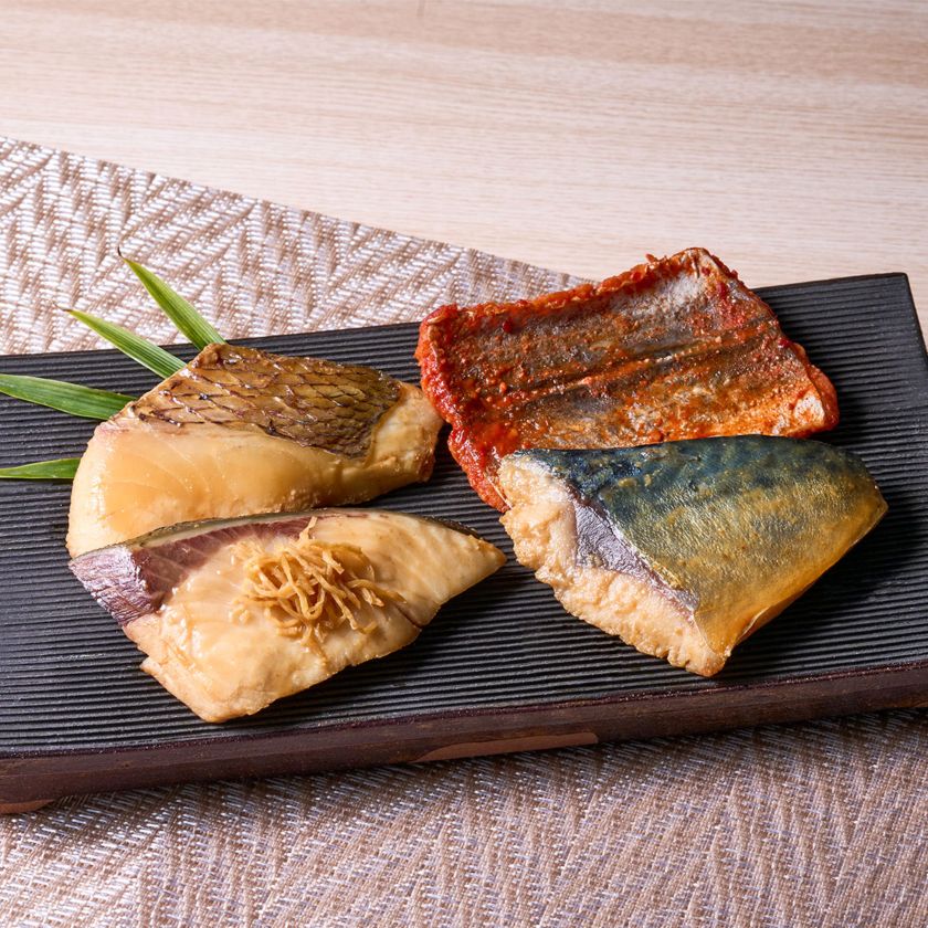 絆屋　旨煮魚詰合せ4種8切セット（ぶり生姜煮・真鯛煮つけ・さば味噌煮・はも旨辛煮）