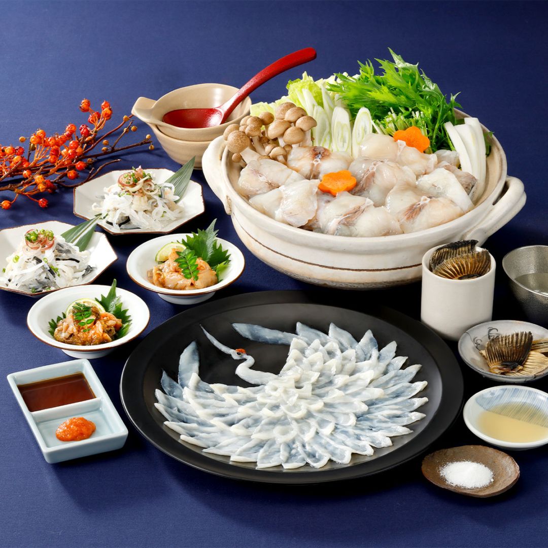 ふぐ料理慶祝鶴盛りセット＜3人前＞［T94D］ 門司の老舗ふぐ割烹料理店「ふく太郎本部」より産地直送