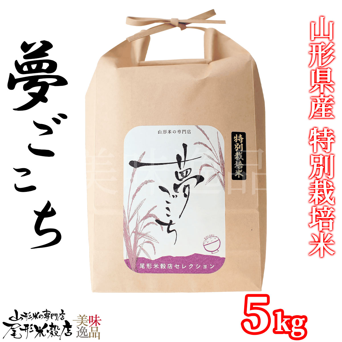 山形県産のお米 夢ごこち(5kg)令和7年産 大江町産特別栽培米
