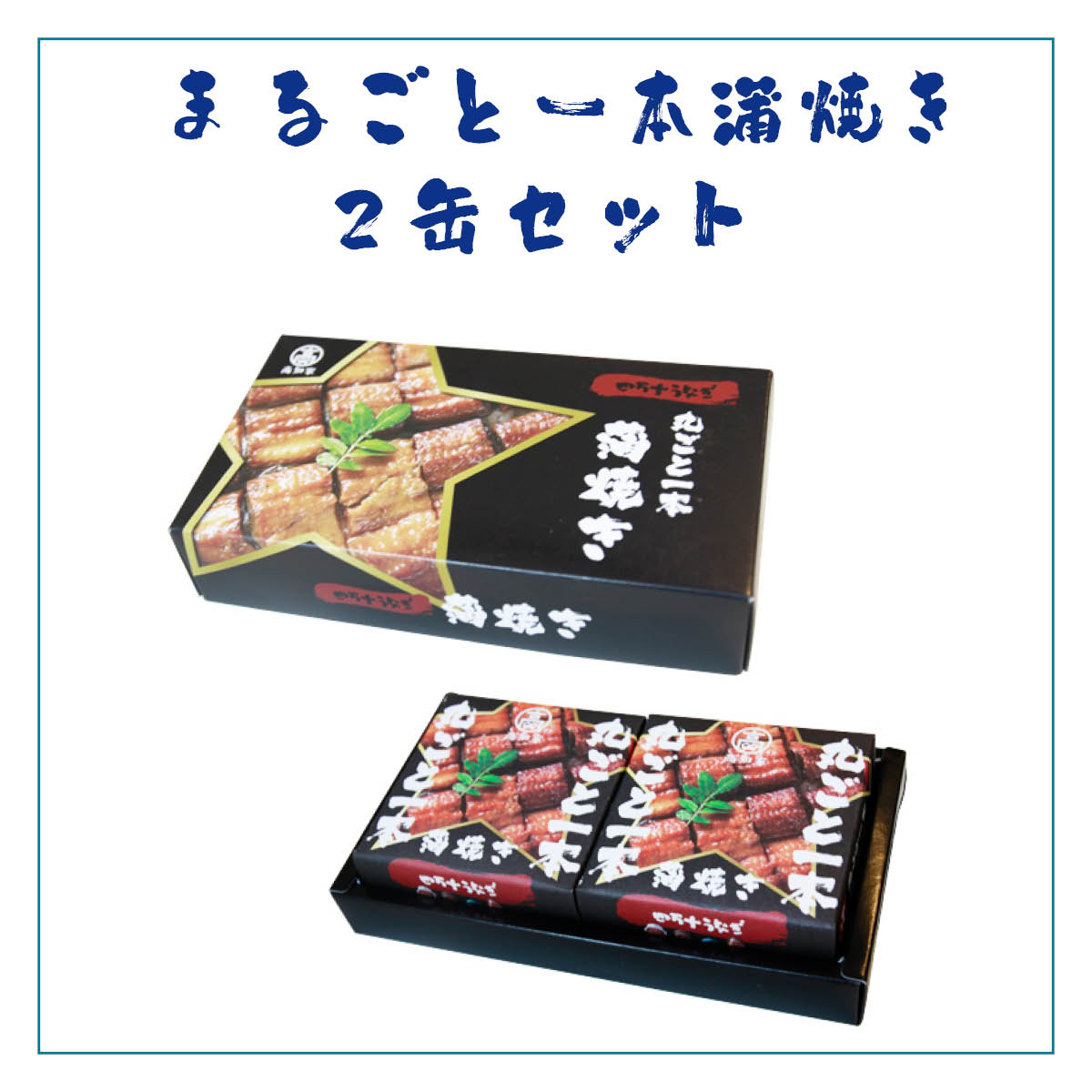 四万十うなぎ缶詰　まるごと1本蒲焼き110g×2缶セット　高知県四万十から産地直送