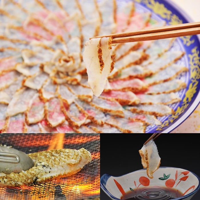 山口県萩産活き〆まふく炙り刺身　3人前［GO清］　門司の老舗ふぐ割烹料理店「ふく太郎本部」より産地直送