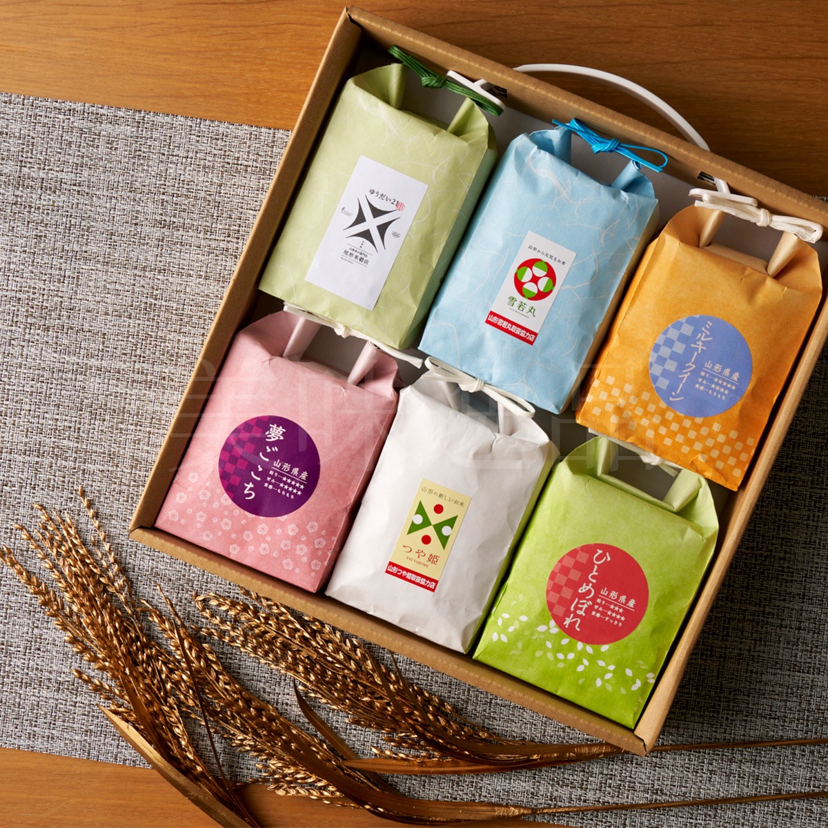山形県産のお米 ギフトセットこめイロ 夢ごこち・つや姫・雪若丸など 6